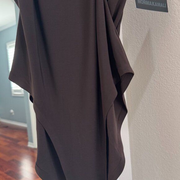 Norma Kamali Sleeveless Brown Mini Dress Small - Picture 9 of 10